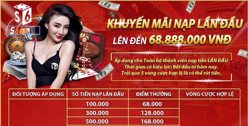 Thưởng hấp dẫn cho cho tân thủ nạp tiền lần đầu